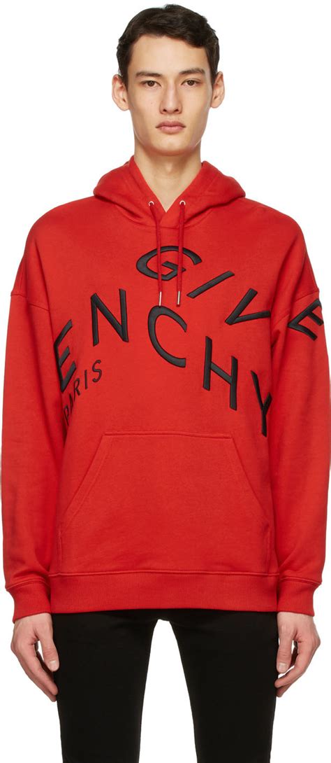 used givenchy red hoodie|reversible givenchy black hoodie.